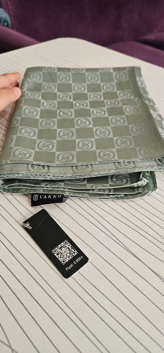 Vakko Kadın Fermuarlı Haki Şal - Görsel 3