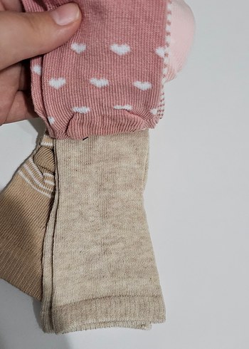 Kız Çocuk Pastel Renkli 5'li Desenli Çorap Seti - Görsel 8