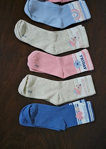 Kız Çocuk Pastel Renkli Baskılı Çoraplar - Görsel 2