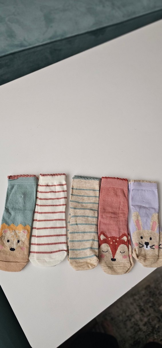 Nakışlı Çok Renkli Kız Çorapları Pamuk - Görsel 4