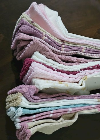 Kız Çocuk Nakışlı Pastel Renk Çorap Seti - Görsel 3