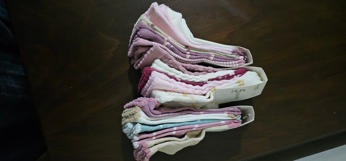 Kız Çocuk Nakışlı Pastel Renk Çorap Seti - Görsel 3