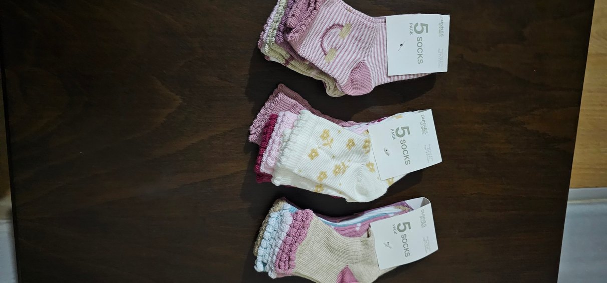 Kız Çocuk Nakışlı Pastel Renk Çorap Seti - Görsel 2