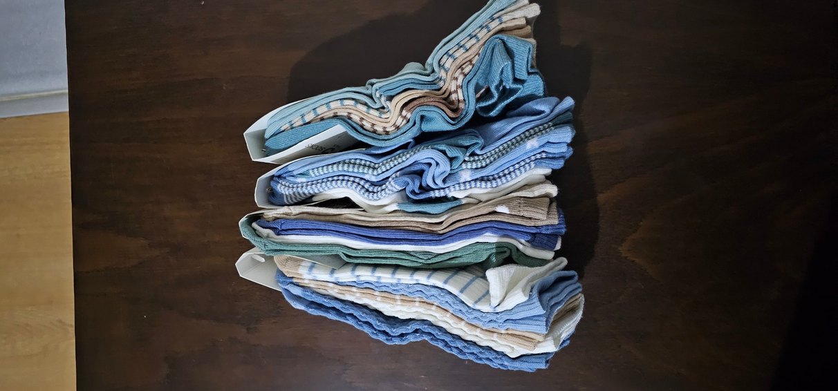 Kız Çocuk Mavi Nakışlı Pamuklu Çorap Seti - Görsel 2