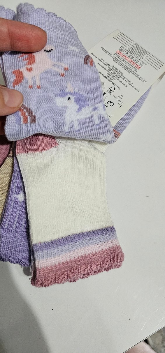 Kız Çocuk Çok Renkli Yün Çorap Seti - Görsel 5