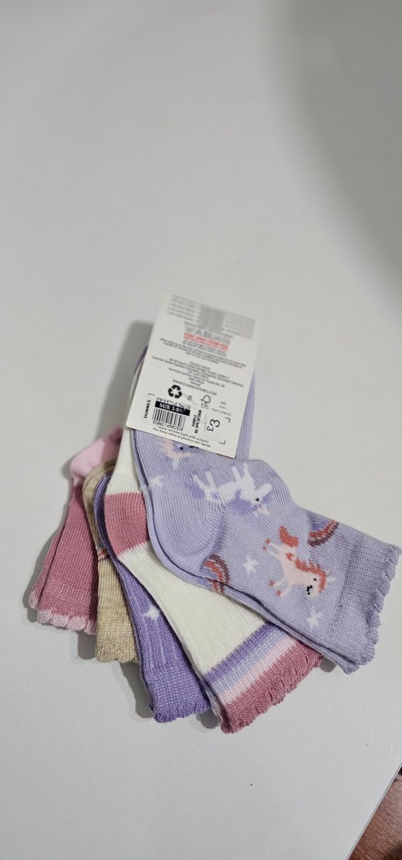 Kız Çocuk Çok Renkli Yün Çorap Seti - Görsel 3