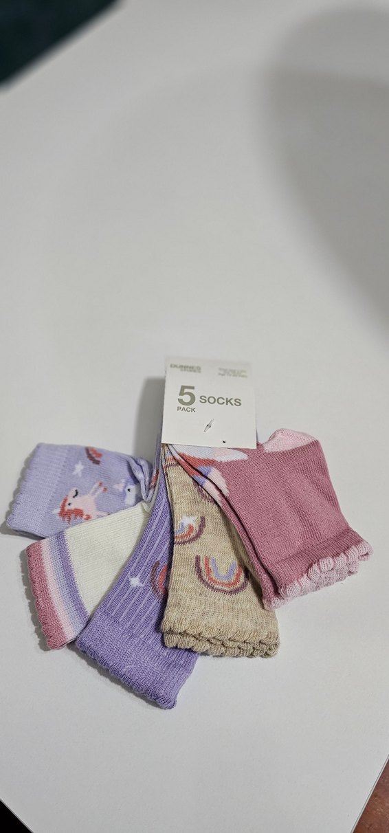 Kız Çocuk Çok Renkli Yün Çorap Seti - Görsel 2