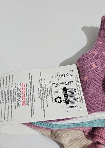 Kız Çocuk Çok Renkli Pamuklu Çorap 5'li Paket - Görsel 5