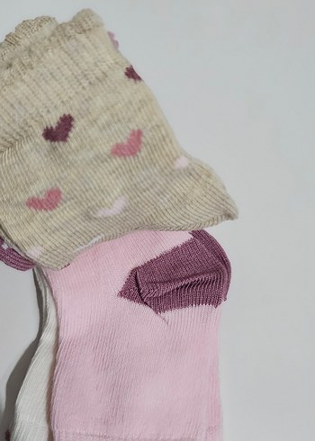 Kız Çocuk Nakışlı Pamuklu Çorap Seti 5'li - Görsel 9