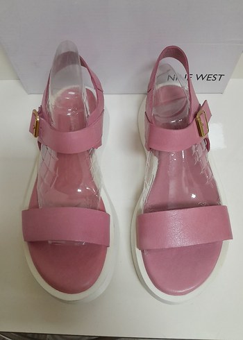 Nine West SIFIR NİNE WEST' Pembe Bantlı Kadın Dolgu Topuklu Sandalet