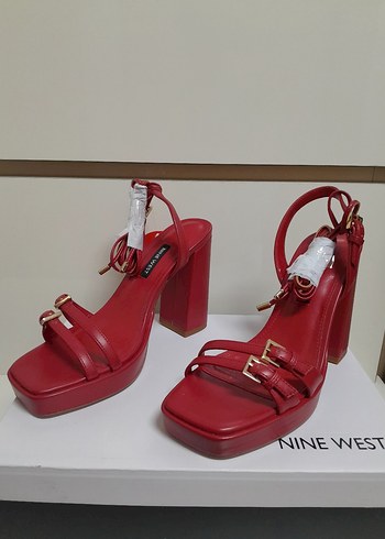 SIFIR NİNE WEST Kırmızı Platform Topuklu Kadın Ayakkabı 38 - Görsel 2