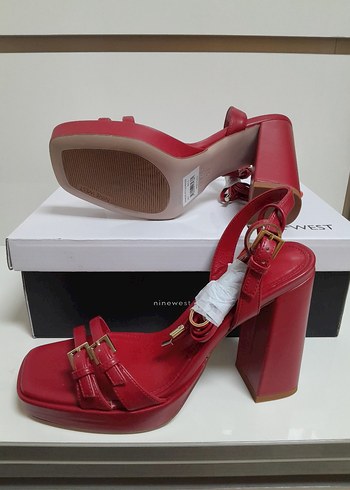 SIFIR NİNE WEST Kırmızı Platform Topuklu Kadın Ayakkabı 38 - Görsel 8