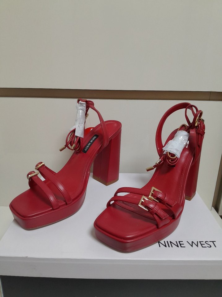 SIFIR NİNE WEST Kırmızı Platform Topuklu Kadın Ayakkabı 38 - Görsel 2