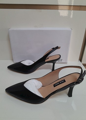 NİNE WEST Siyah Tokalı İnce Topuklu Kadın Stiletto 38 - Görsel 4