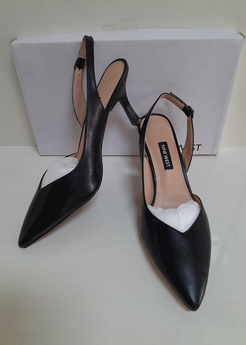 NİNE WEST Siyah Tokalı İnce Topuklu Kadın Stiletto 38 - Görsel 8