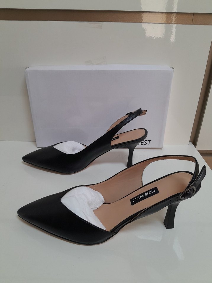 NİNE WEST Siyah Tokalı İnce Topuklu Kadın Stiletto 38 - Görsel 4