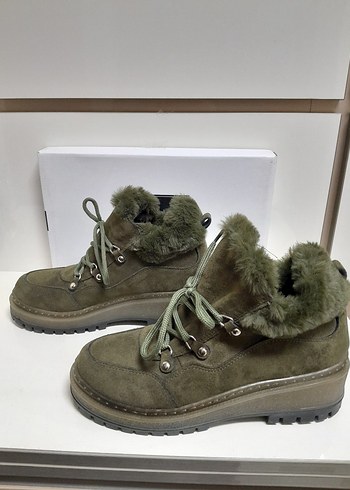 İNCİ SICAK Kürklü Kadın Süet Bot 40 - Görsel 4