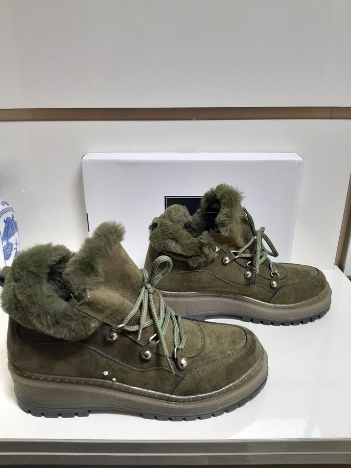 İNCİ SICAK Kürklü Kadın Süet Bot 40 - Görsel 5