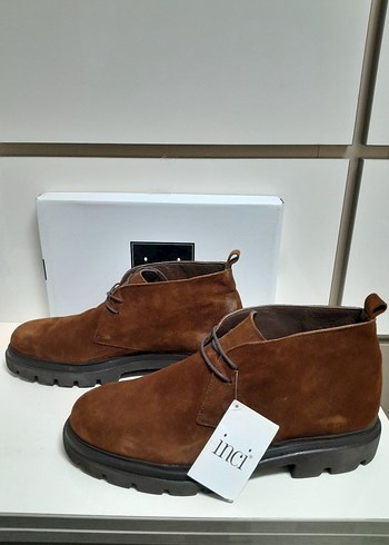 İNCİ HAKİKİ DERİ Kahverengi Süet Erkek Ofis Botu 45 - Görsel 5