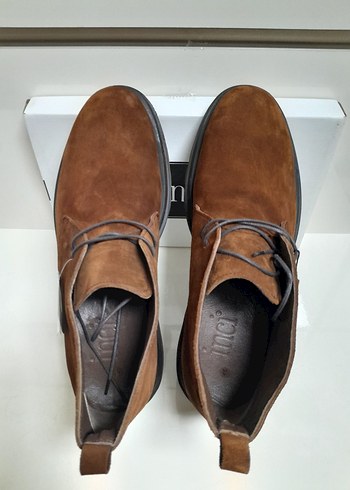 İNCİ HAKİKİ DERİ Kahverengi Süet Erkek Ofis Botu 45 - Görsel 7