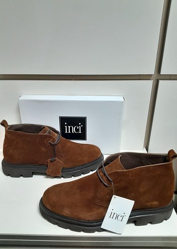 İNCİ HAKİKİ DERİ Kahverengi Süet Erkek Ofis Botu 45 - Görsel 6