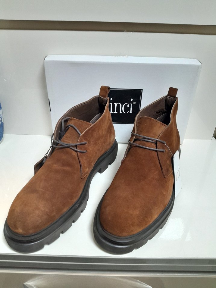 İNCİ HAKİKİ DERİ Kahverengi Süet Erkek Ofis Botu 45 - Görsel 2