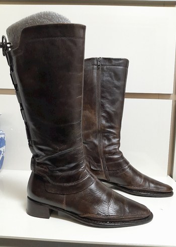 VARESE ORJİNAL GERÇEK İTALYAN HAKİKİ DERİ EMSALSİZ ÇİZME 38 - Görsel 5