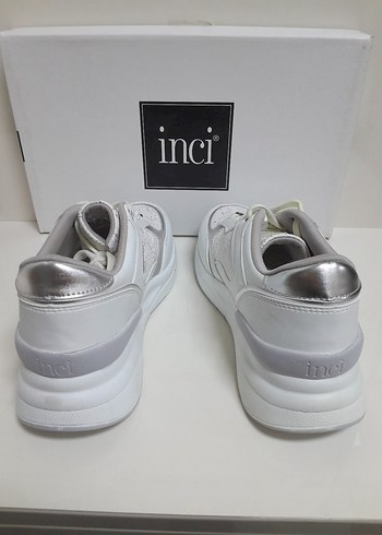 SIFIR İnci Beyaz Yılan Desenli Topuklu Spor Ayakkabı 38 - Görsel 6