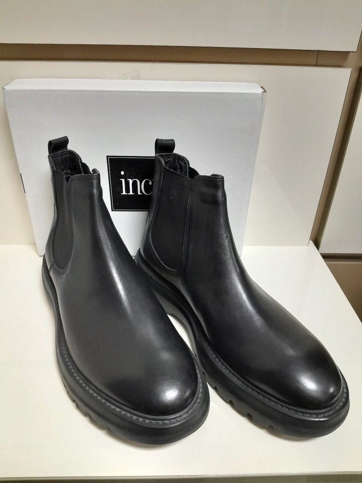 SIFIR İNCİ Siyah HAKİKİ Deri YANLAR ESNEK CHELSEA Bot 44 - Görsel 3