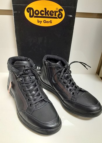 Dockers by Gerli Siyah Bağcıklı FERMUARLI HAKİKİ DERİ Bot 41 - Görsel 2