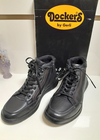 Dockers by Gerli Siyah Bağcıklı FERMUARLI HAKİKİ DERİ Bot 41 - Görsel 3