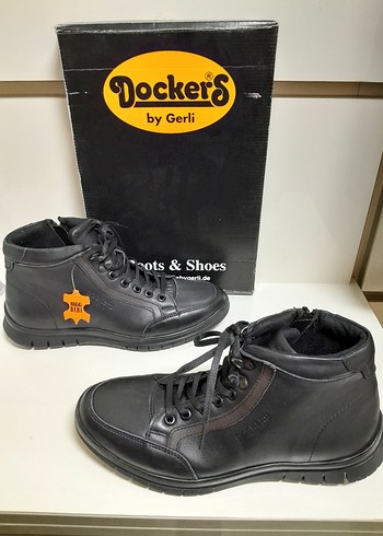 Dockers by Gerli Siyah Bağcıklı FERMUARLI HAKİKİ DERİ Bot 41 - Görsel 8