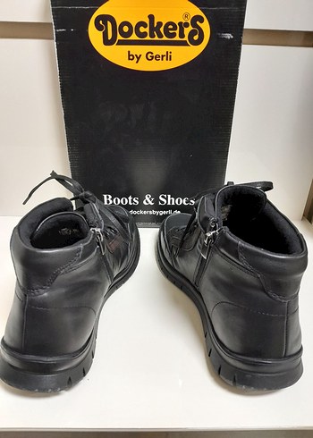 Dockers by Gerli Siyah Bağcıklı FERMUARLI HAKİKİ DERİ Bot 41 - Görsel 6