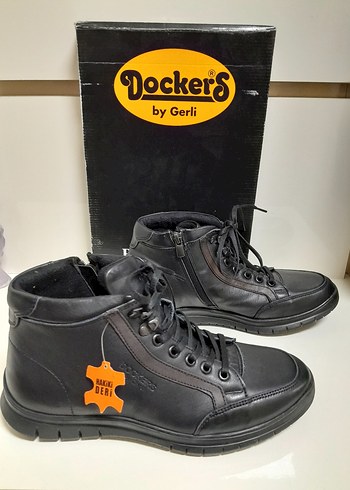 Dockers by Gerli Siyah Bağcıklı FERMUARLI HAKİKİ DERİ Bot 41 - Görsel 4