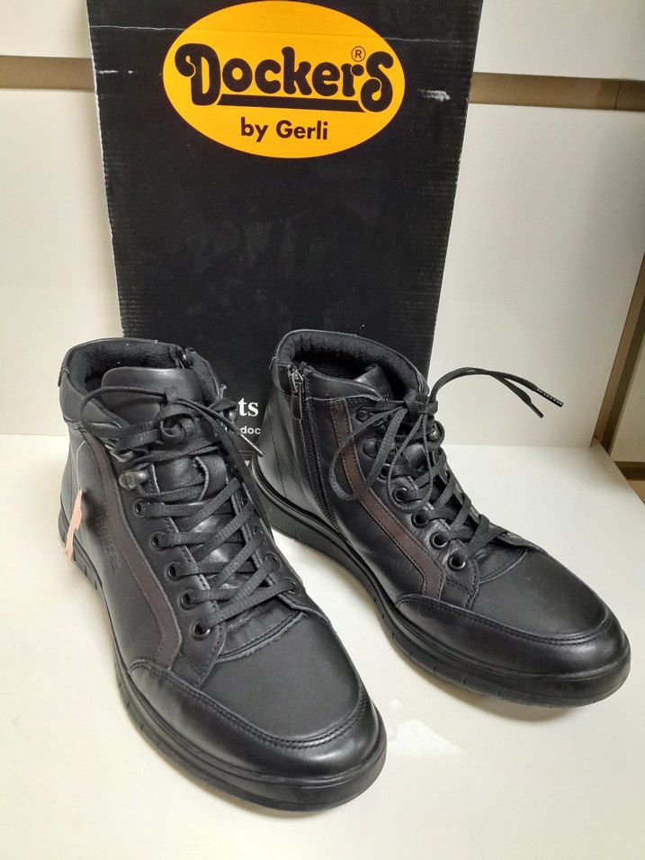 Dockers by Gerli Siyah Bağcıklı FERMUARLI HAKİKİ DERİ Bot 41 - Görsel 2