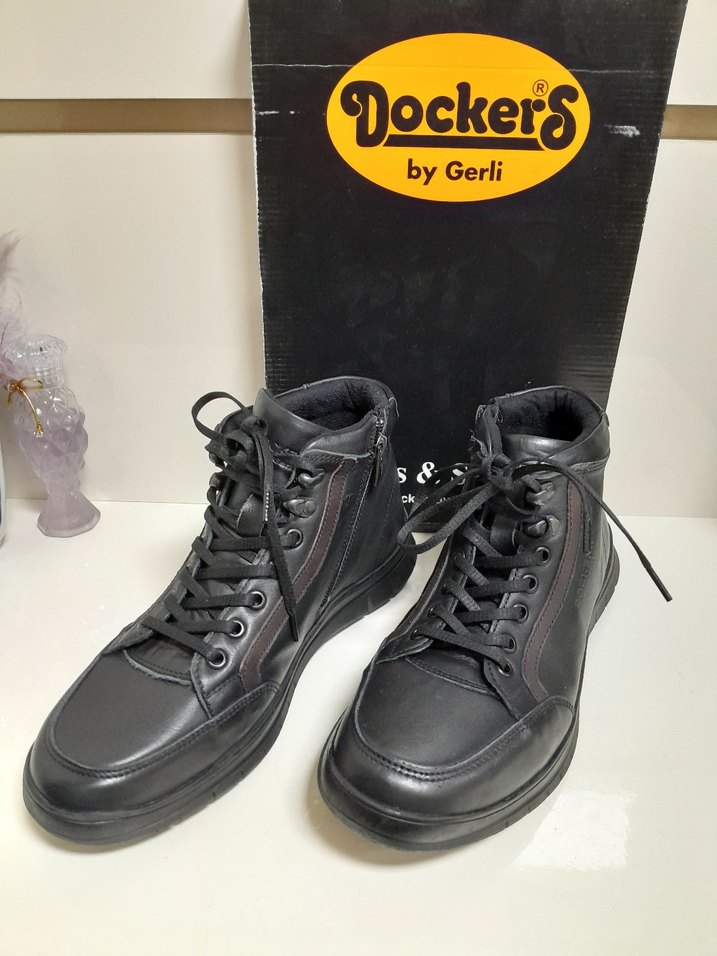 Dockers by Gerli Siyah Bağcıklı FERMUARLI HAKİKİ DERİ Bot 41 - Görsel 3