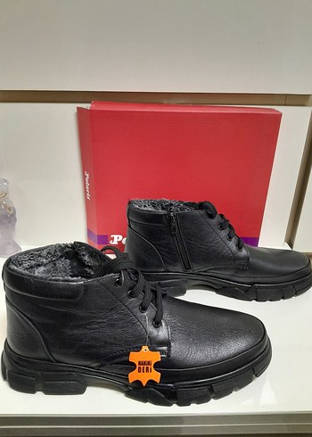 SIFIR POLARİS HAKİKİ DERİ BAĞCIKLI FERMUARLI BOT 45 - Görsel 4