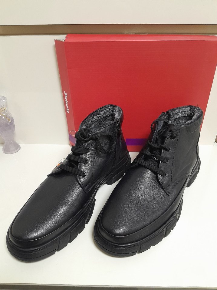 SIFIR POLARİS HAKİKİ DERİ BAĞCIKLI FERMUARLI BOT 45 - Görsel 2