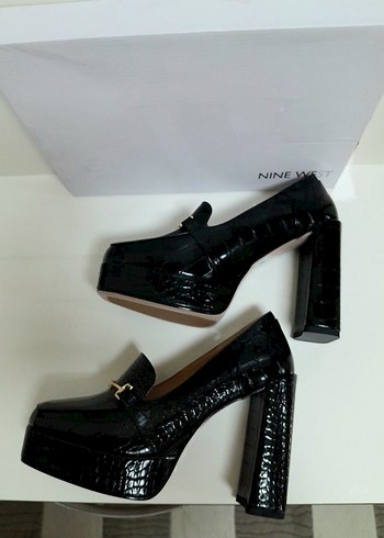 Nine West Kadın Yılan Desenli Platform Topuklu LOAFER AYAKKABI - Görsel 8