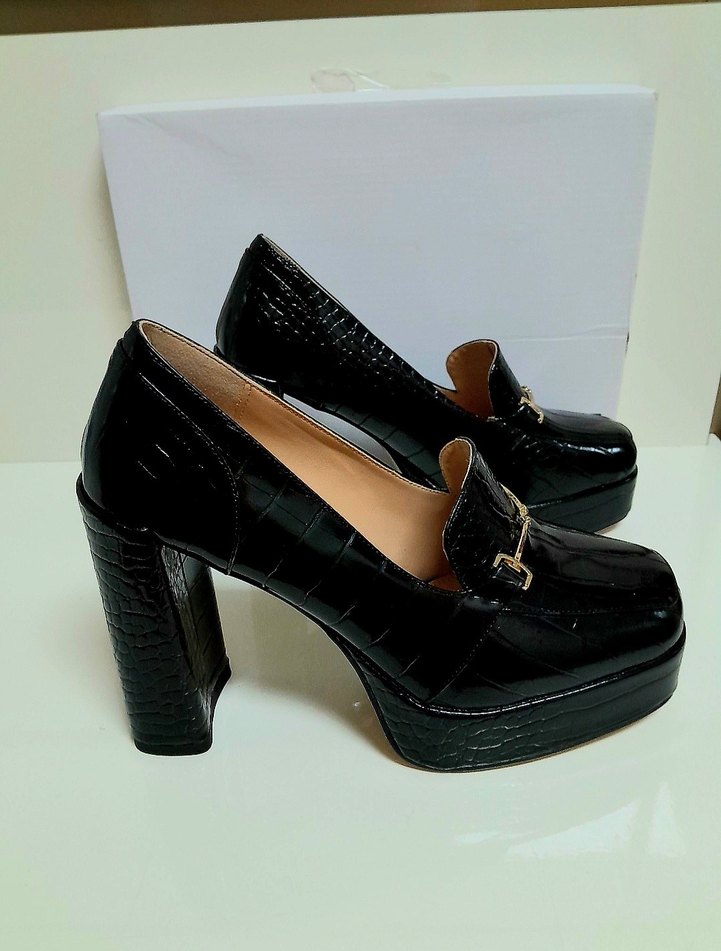 Nine West Kadın Yılan Desenli Platform Topuklu LOAFER AYAKKABI - Görsel 2