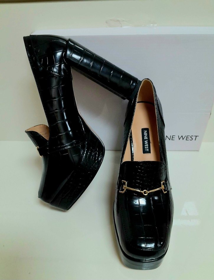 Nine West Kadın Yılan Desenli Platform Topuklu LOAFER AYAKKABI - Görsel 4