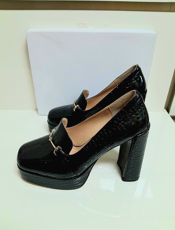 Nine West Kadın Yılan Desenli Platform Topuklu LOAFER AYAKKABI - Görsel 3