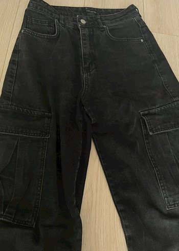 34 Beden siyah Renk Siyah kargo pantolon (34 beden)