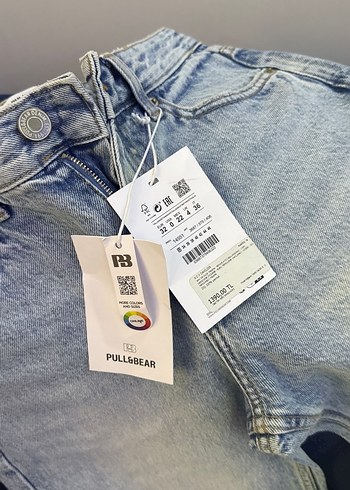 32 Beden Mavi Regular straight açık mavi jean