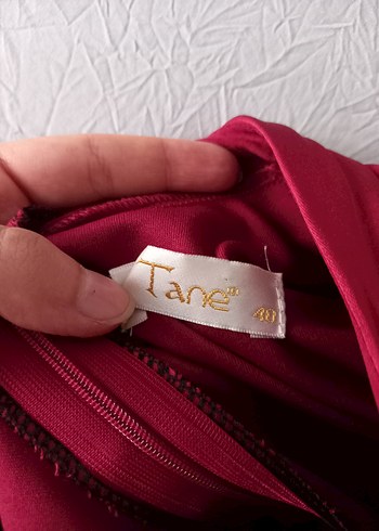 40 Beden bordo Renk Bordo Uzun Kollu Drapeli Kadın Elbise
