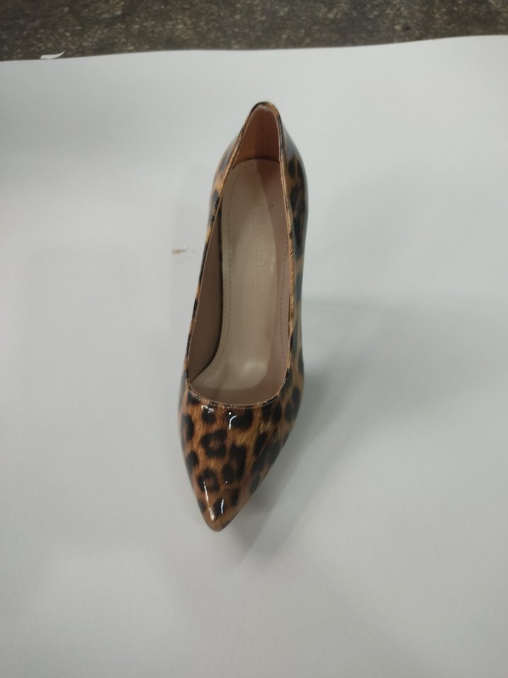Leopar Desenli Kahverengi İnce Topuklu Kadın Ayakkabı - Görsel 3