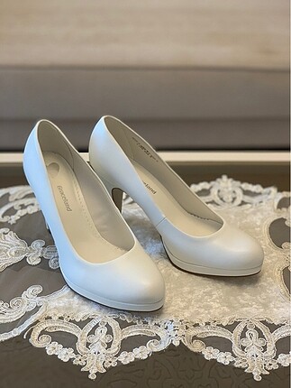 38 Beden beyaz Renk beyaz topuklu ayakkabı