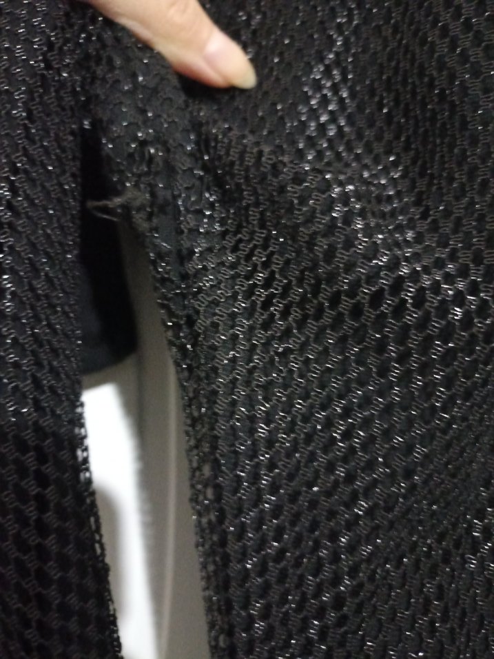 Siyah Parlak Biker Tarzı Hamile Pantolonu - Görsel 2