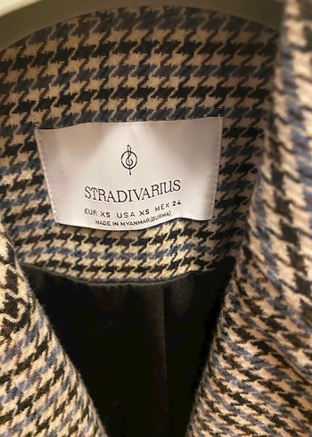 Kadın Kahverengi Ekose Düğmeli Blazer Ceket - Görsel 2