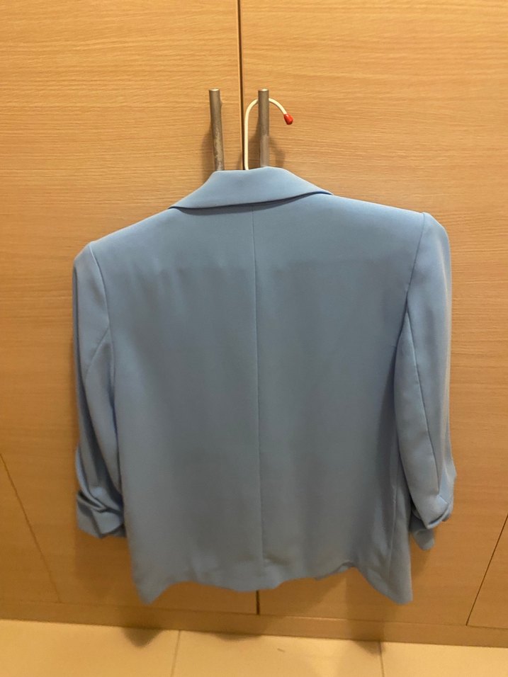 Uzun Kollu Düğmeli Kadın Blazer Ceket - Görsel 2